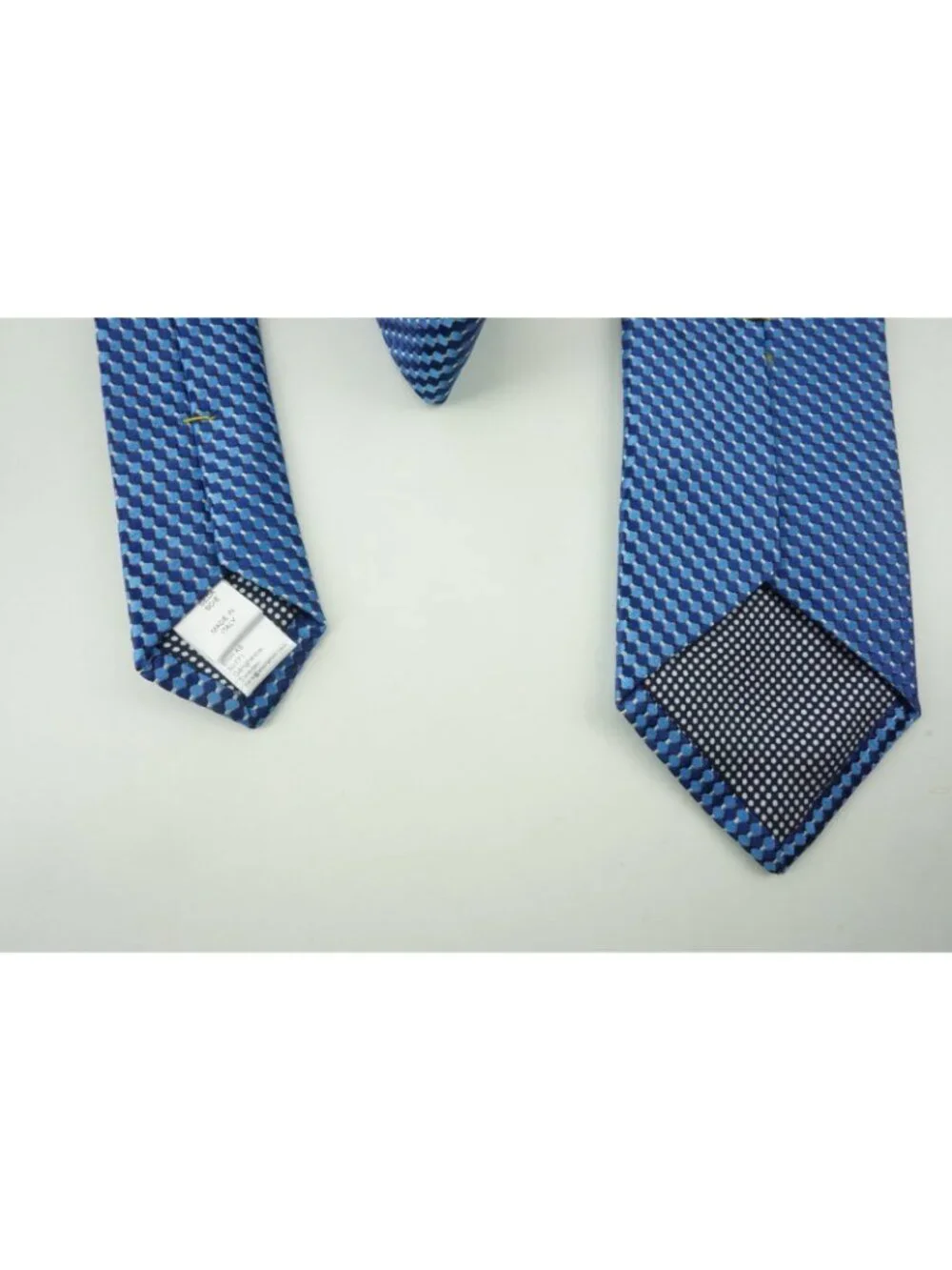 Eton Cobalt Blue Cherry Red Ivory Micro Pin Dot 100% Silk Tie Brand New Tags
